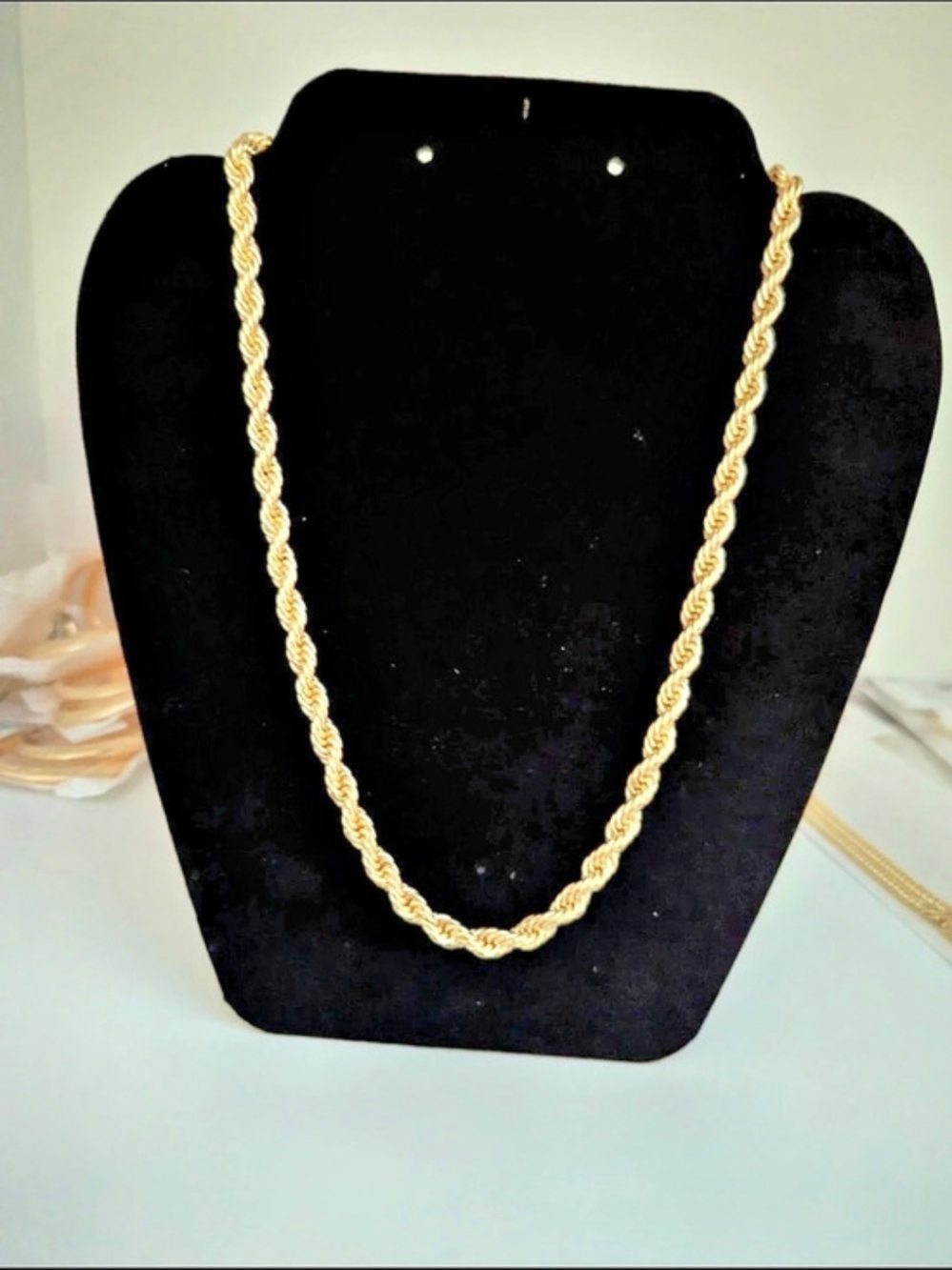 Gold-Tone Rope Chain Necklace Like New